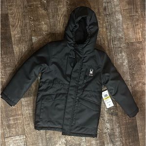 Boys Black Spyder Ski Snowboard Snow Jacket Coat NWT MSRP $200!